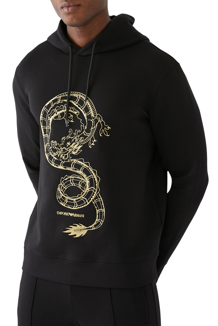 Lunar New Year Dragon Double-Jersey Hoodie